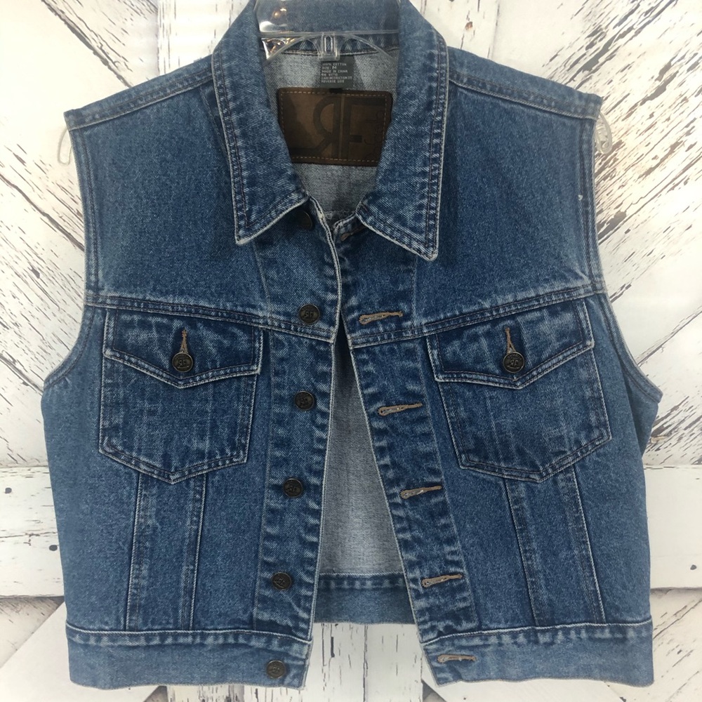 Rafaella | denim button front jean vest - Women’s Medium